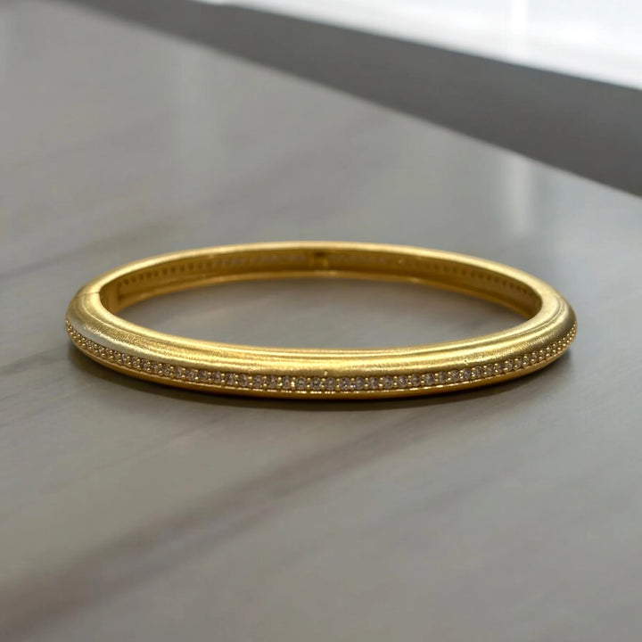 Gold Riva Pave Bangle
