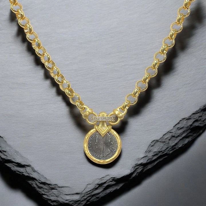 Gold Vecchio Coin Necklace