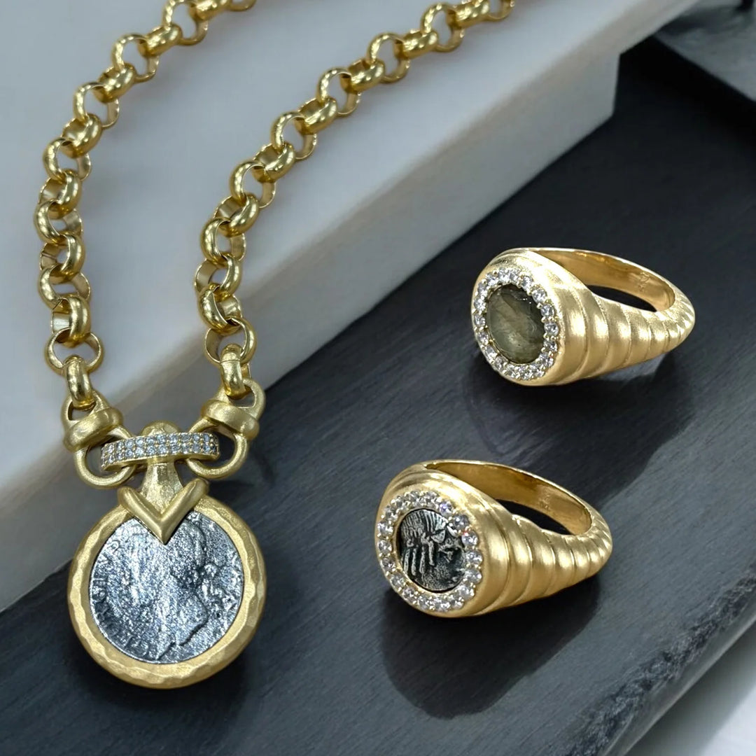 Gold Vecchio Coin Necklace