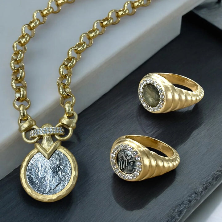 Gold Vecchio Coin Necklace