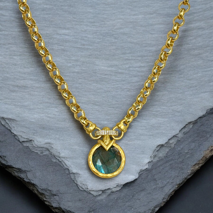 Gold Vecchio Labradorite Necklace