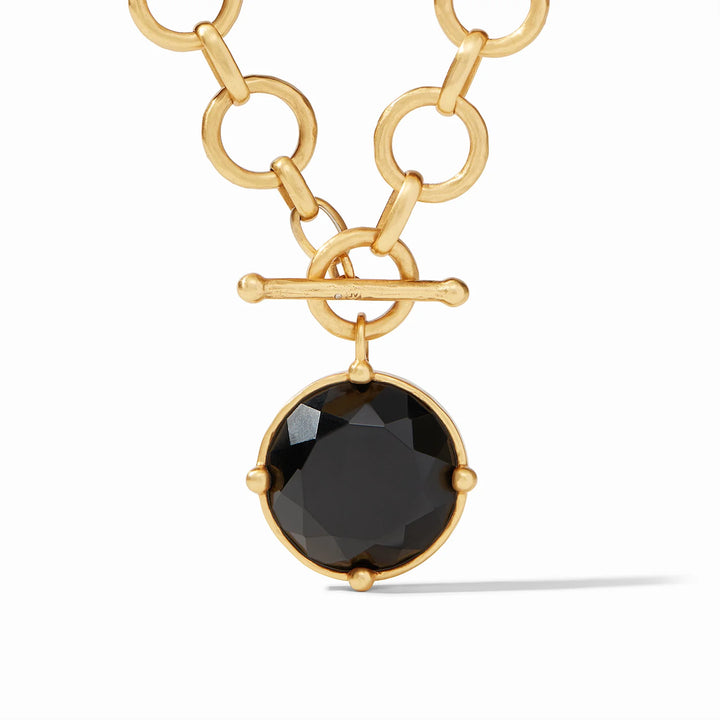 Honeybee Statement Necklace Obsidian