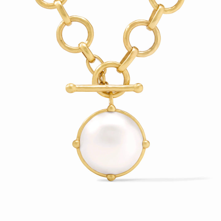 Honeybee Statement Necklace - Pearl