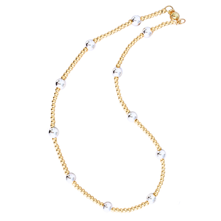 2-Tone Stretchy Gold and Silver Necklace