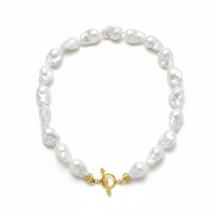 Baroque Pearl Mystery Clasp Strand and Removable Toggle