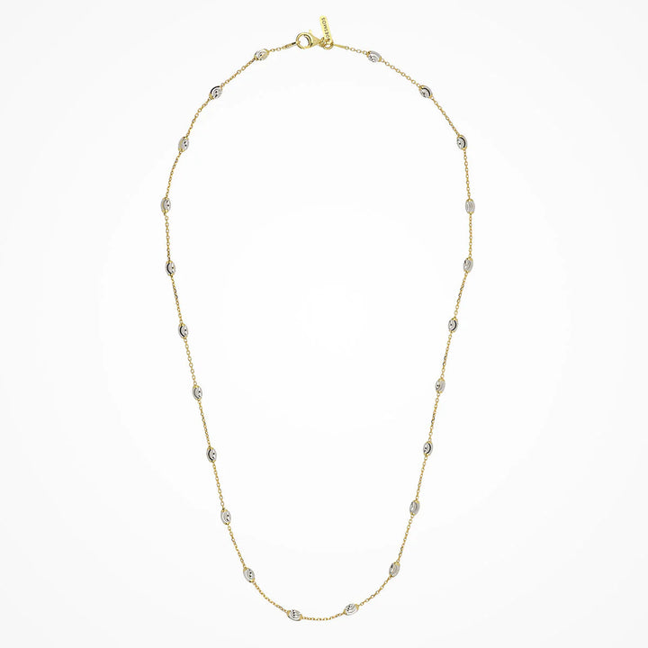 Station Moon Necklace Gold/Silver