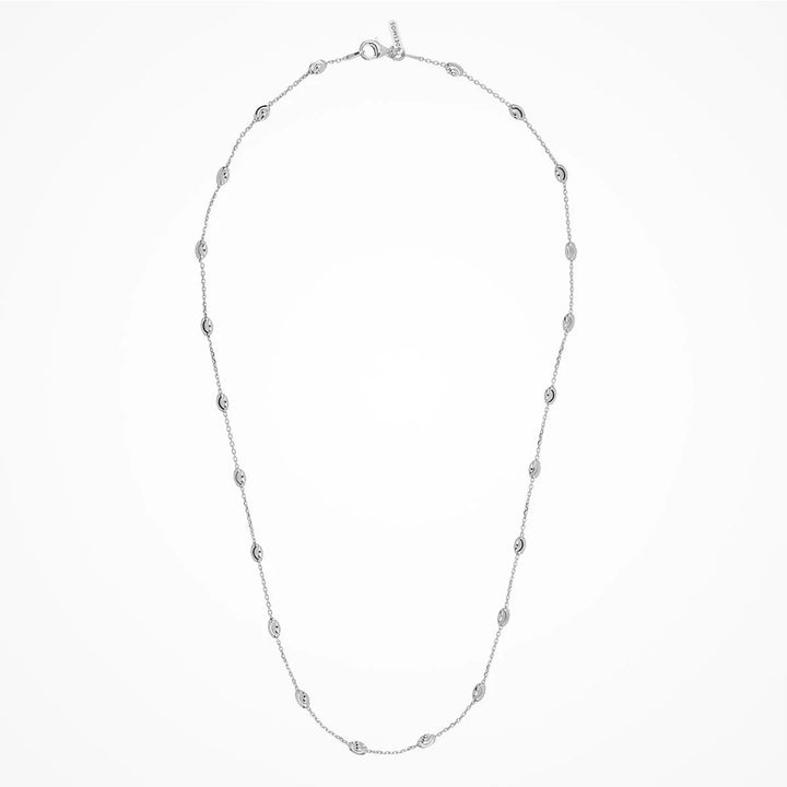 Station Moon Necklace - Silver