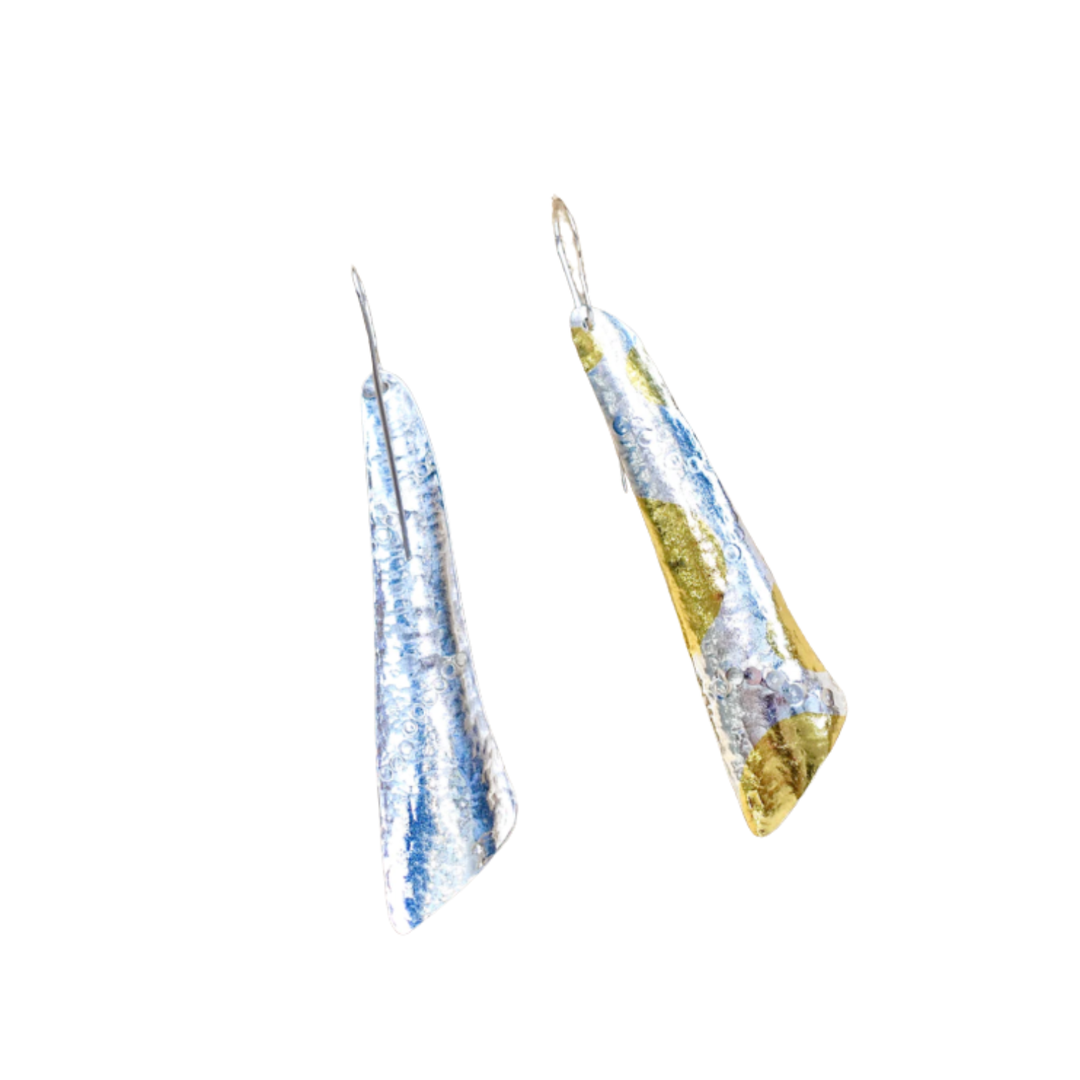 Keum-Boo Triangle Earrings
