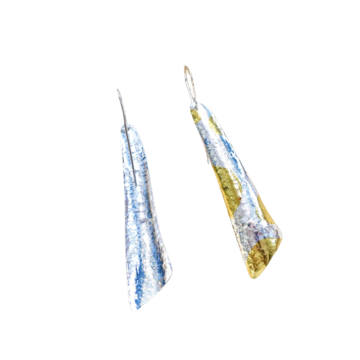 Keum-Boo Triangle Earrings