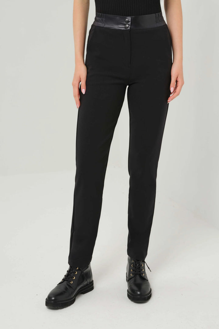 Urban Slack Mixed Media Tapered Leg Pant