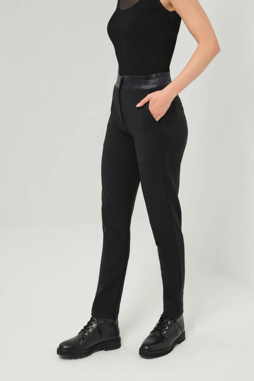 Urban Slack Mixed Media Tapered Leg Pant