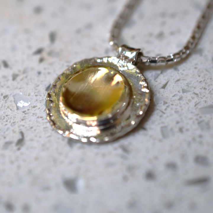 Contained Sun Drop Necklace