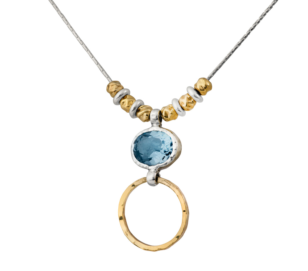 Blue Topaz Pendant Necklace