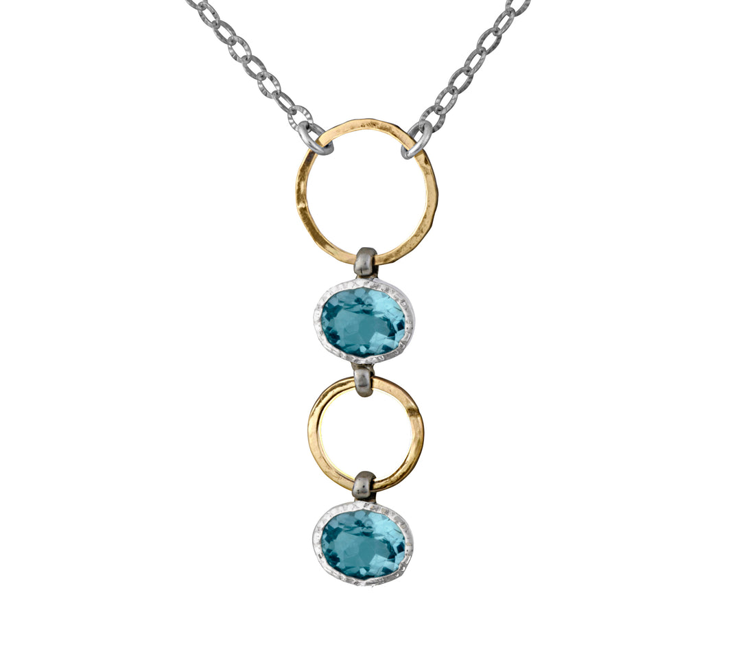 Blue Topaz Pendant Necklace