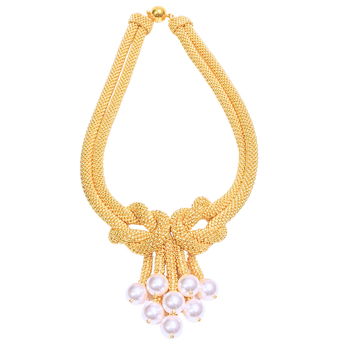 Natasha #1 Necklace - Gold/White