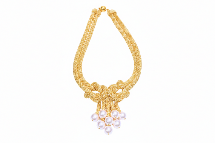 Natasha #1 Necklace - Gold/White