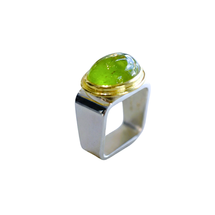 Peridot Square Ring 12x16mm