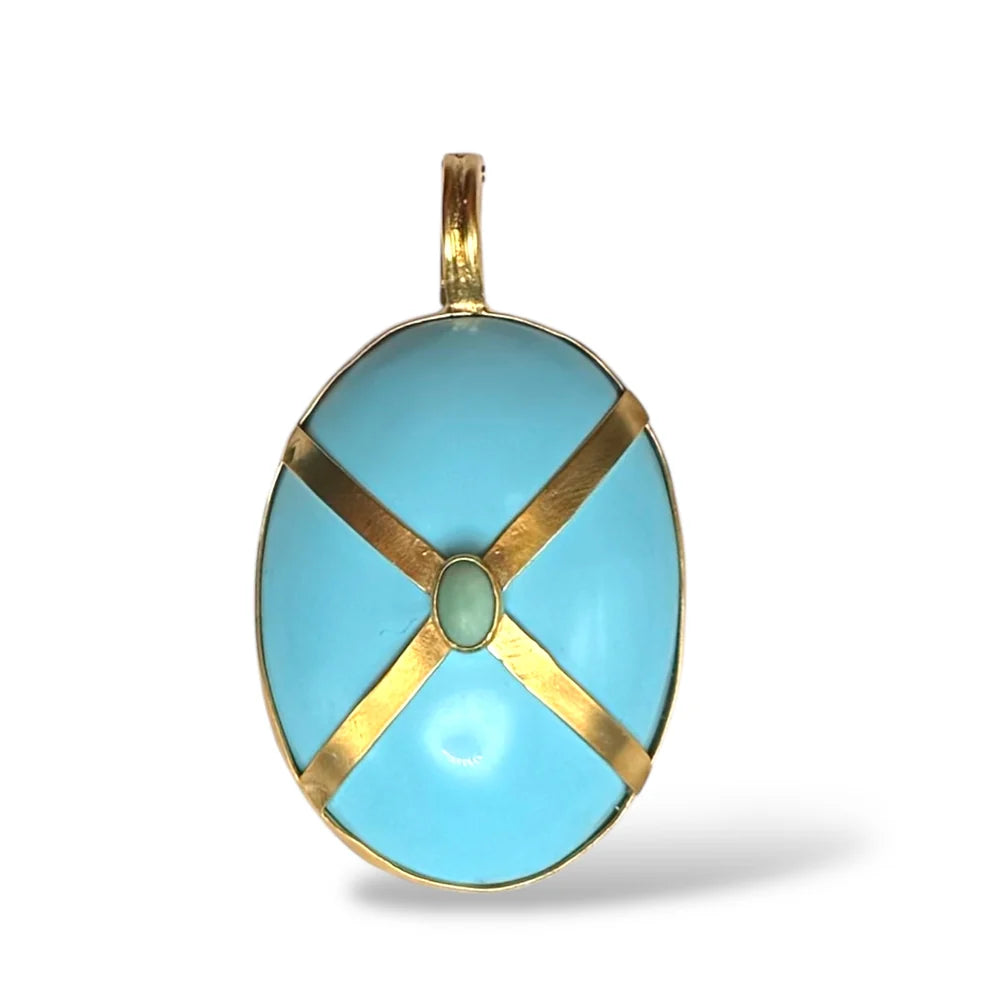 Howlite Turquoise Cross Enhancer