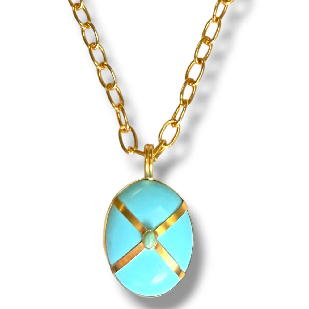 Howlite Turquoise Cross Enhancer