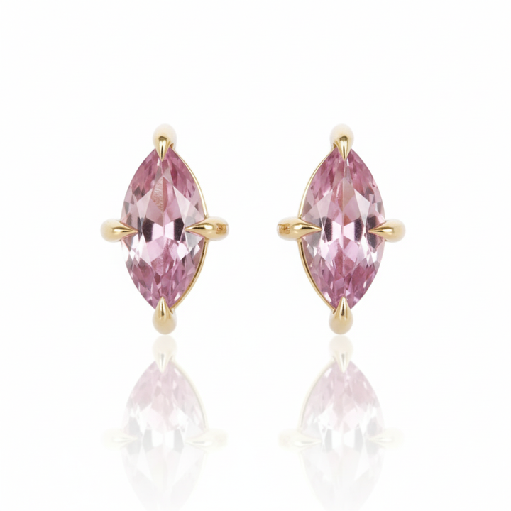 Pink Sapphire Studs