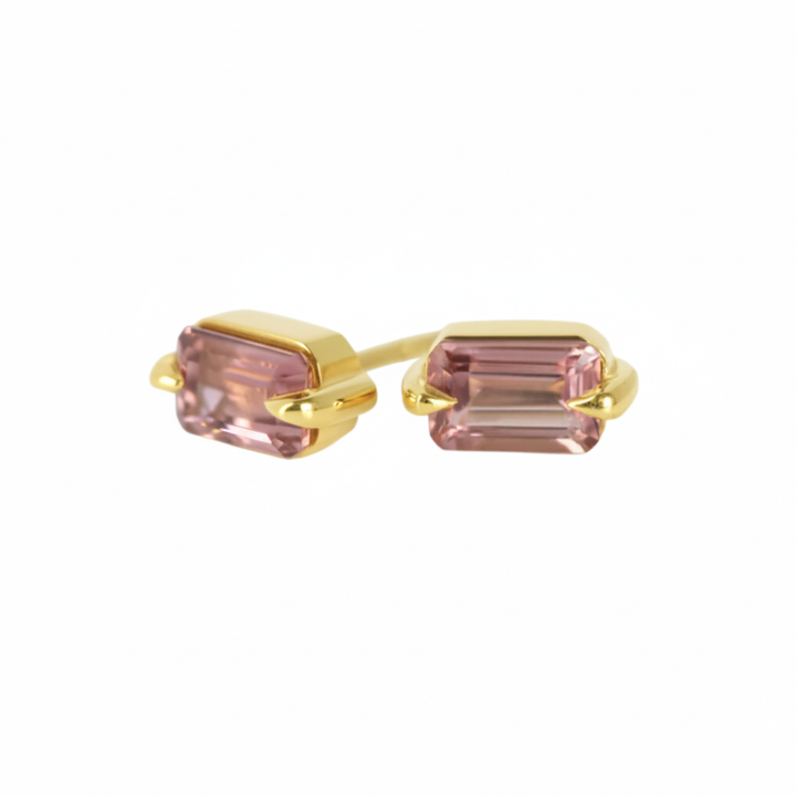 Pink Tourmaline Studs
