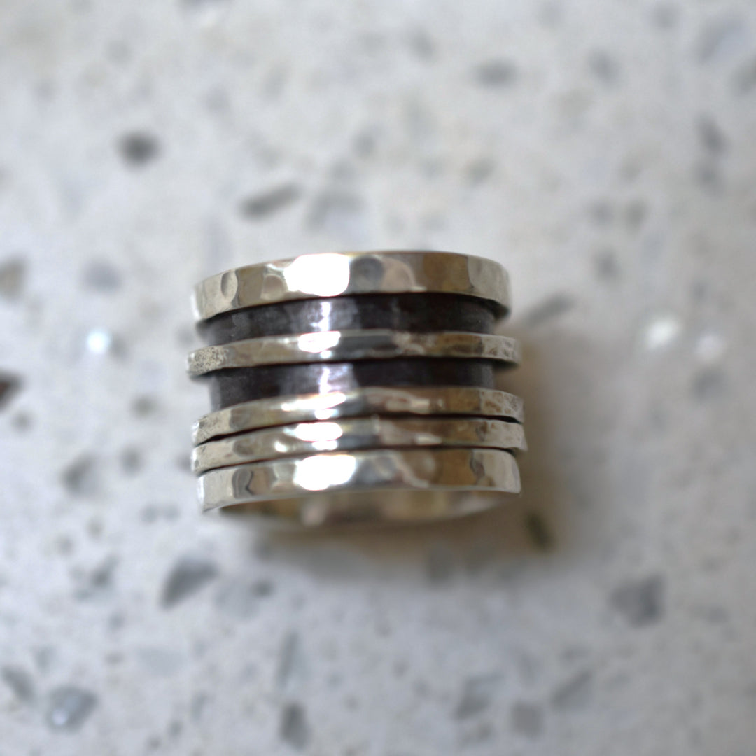 Layered Horizon Spinner Ring