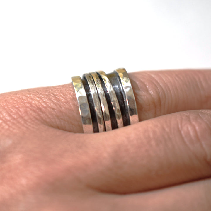 Layered Horizon Spinner Ring