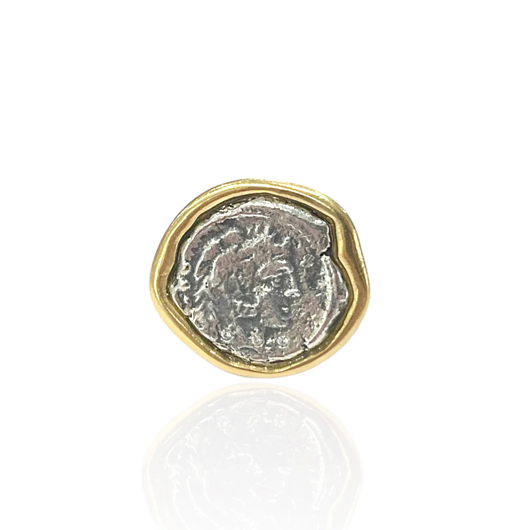 Gold Roman Man Coin Ring