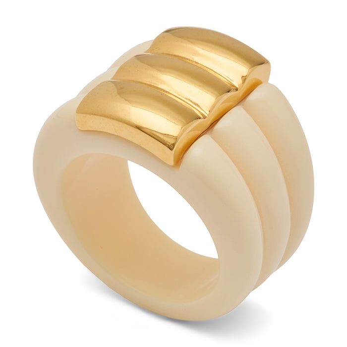 Ivory Resin Statement Ring