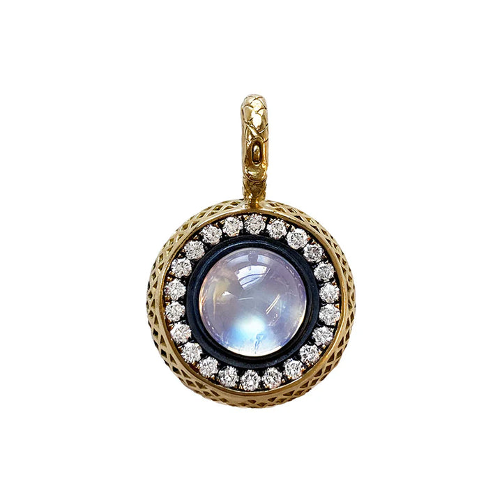 Moonstone and Diamond Pendant