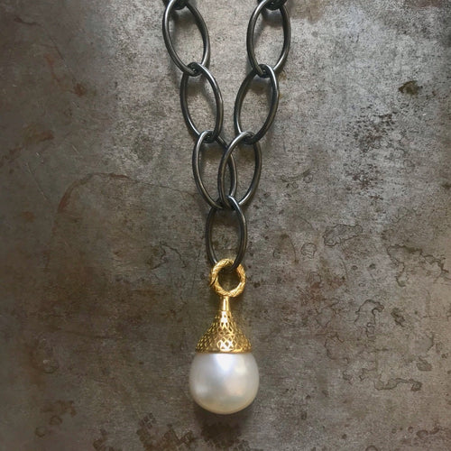 Crownwork® Finial Capped Pearl Pendant