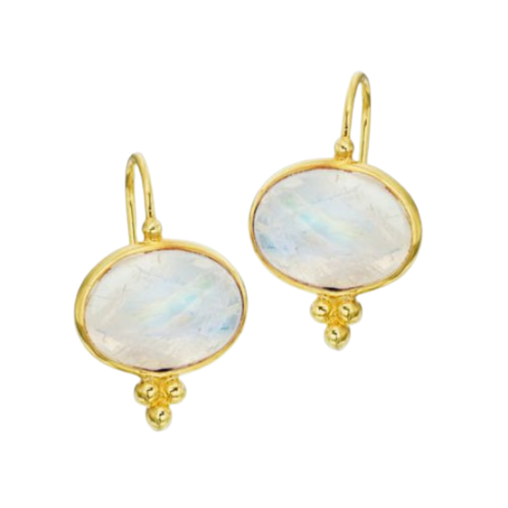 Rainbow Moonstone Capri Earrings