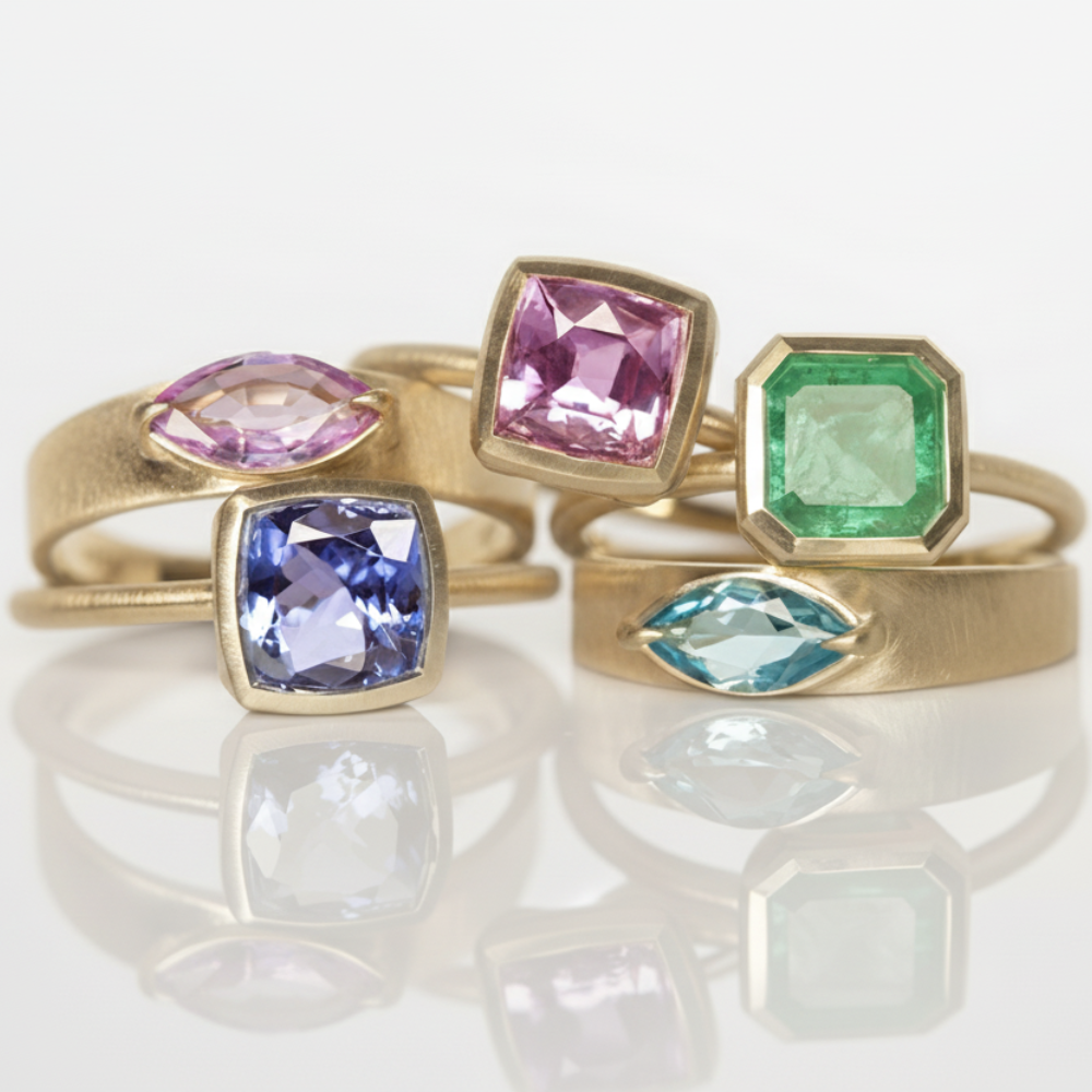 Simple Bezel Ring - Pink Sapphire