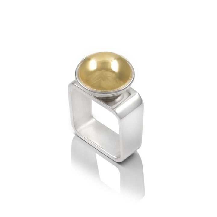 Gold Dome Square Ring