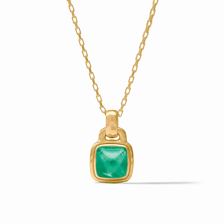 Sahara Solitaire Necklace - Emerald Green