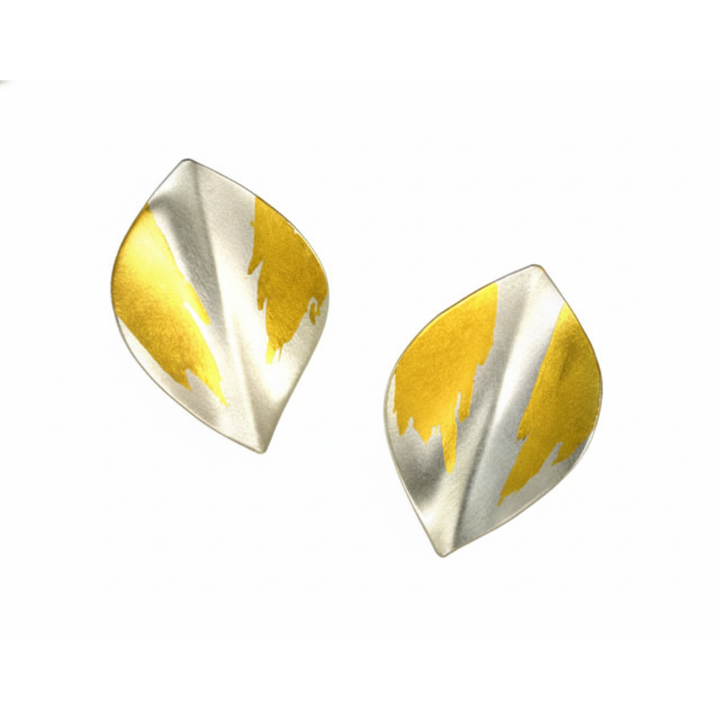 Single Leaf Stud Earrings