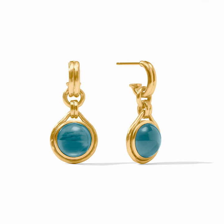 Solara Hoop & Charm Earrings - Montana Blue