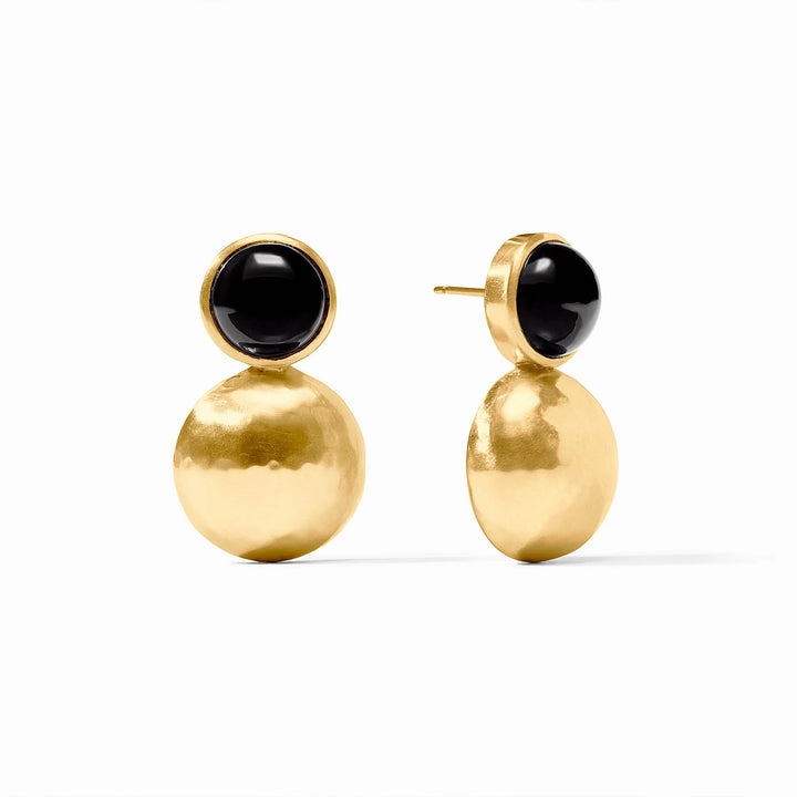 Solara Midi Earrings - Obsidian Black