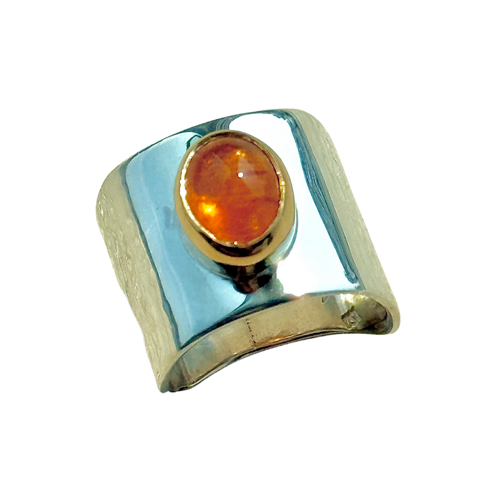 Spessartite Saddle Ring