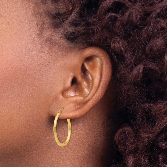 Gold Lightweight Classic Hoops - 25mm