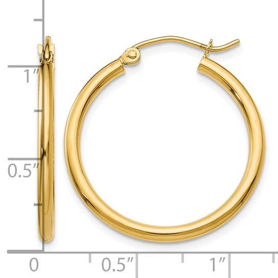 Gold Lightweight Classic Hoops - 25mm