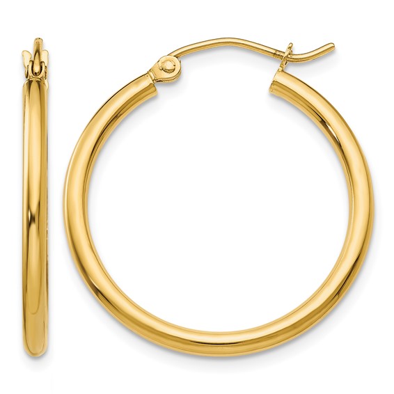 Gold Lightweight Classic Hoops - 25mm