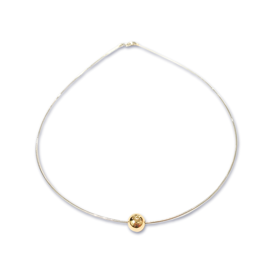 Cape Cod Ball Wire Necklace Gold – Unique Boutique