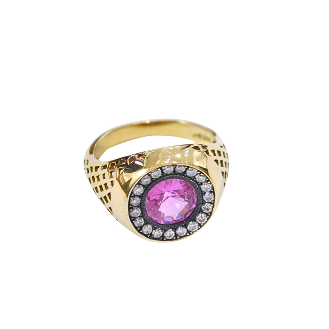 Pink Sapphire Signet Ring