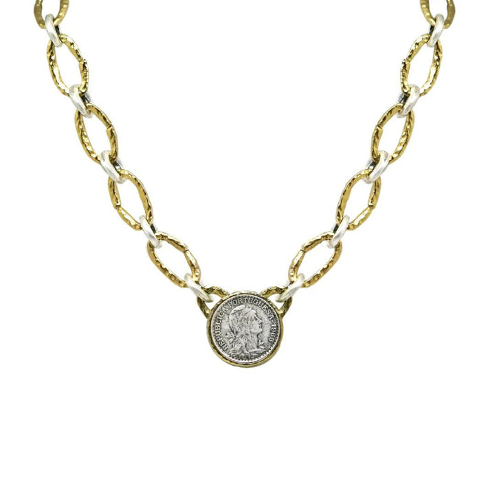 Gold Link Escudo Necklace