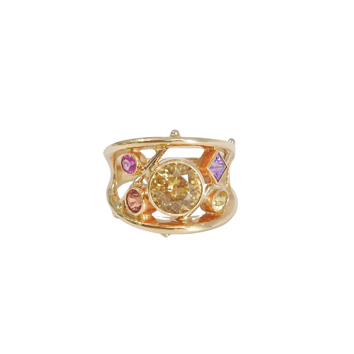 Galaxy Golden Sunset Ring