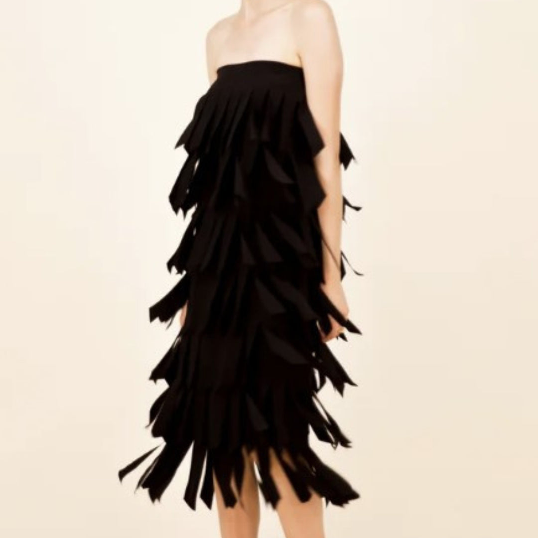 2-In-1 Knit Jersey Carwash Dress/Skirt - Black Unique Boutique 2-In-1 Knit Jersey Carwash Dress/Skirt - Black Unique Boutique