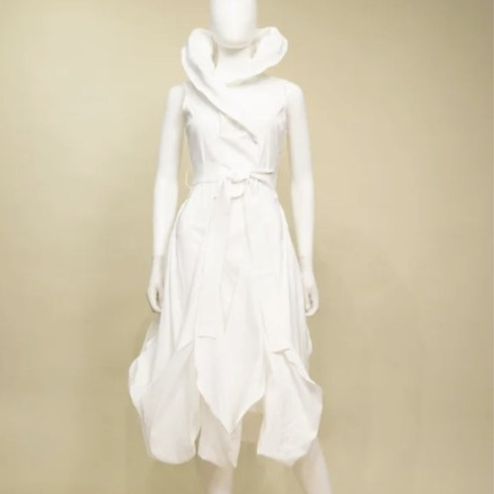 Dupionni Bubble Dress - White