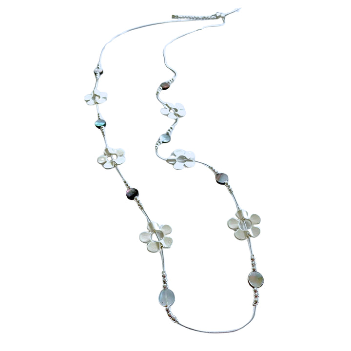 Flower and Mother of Pearl Necklace