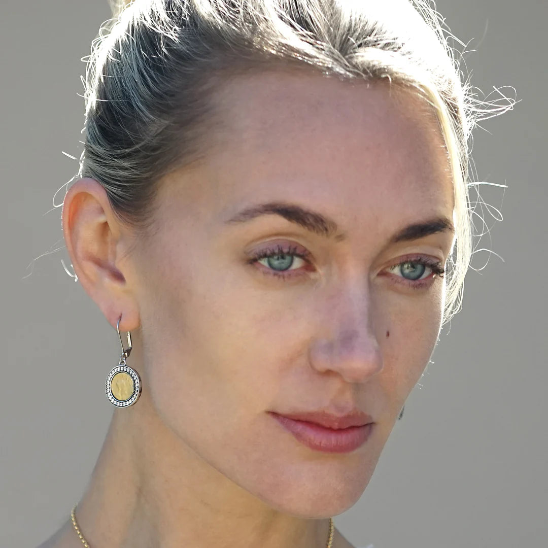 Vintage Silver Hestia Coin Earrings